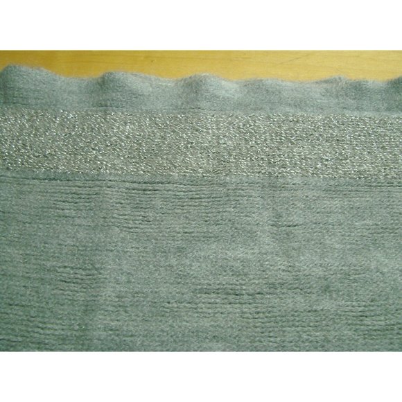 Calvin Klein Gray Acrylic Glitter Knit Infinity Scarf Warm Soft Stretch 33x12" - Picture 7 of 16